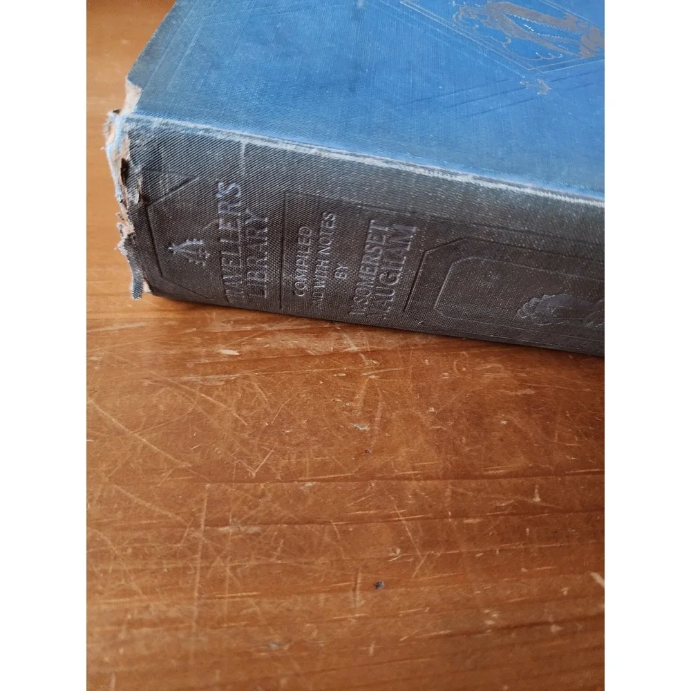 Travellers Library W Somerset Maugham Blue Hardcover Vintage Nautical Ship Book